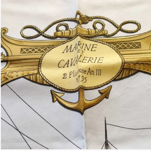 HERMES MARINE ET CAVALERIE SCARF - Picture 5 of 7